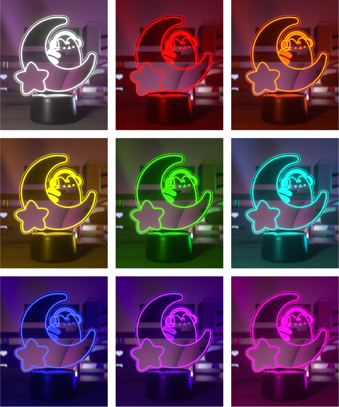 Gamer Pusheen Moon Otaku Lamp - Image 3