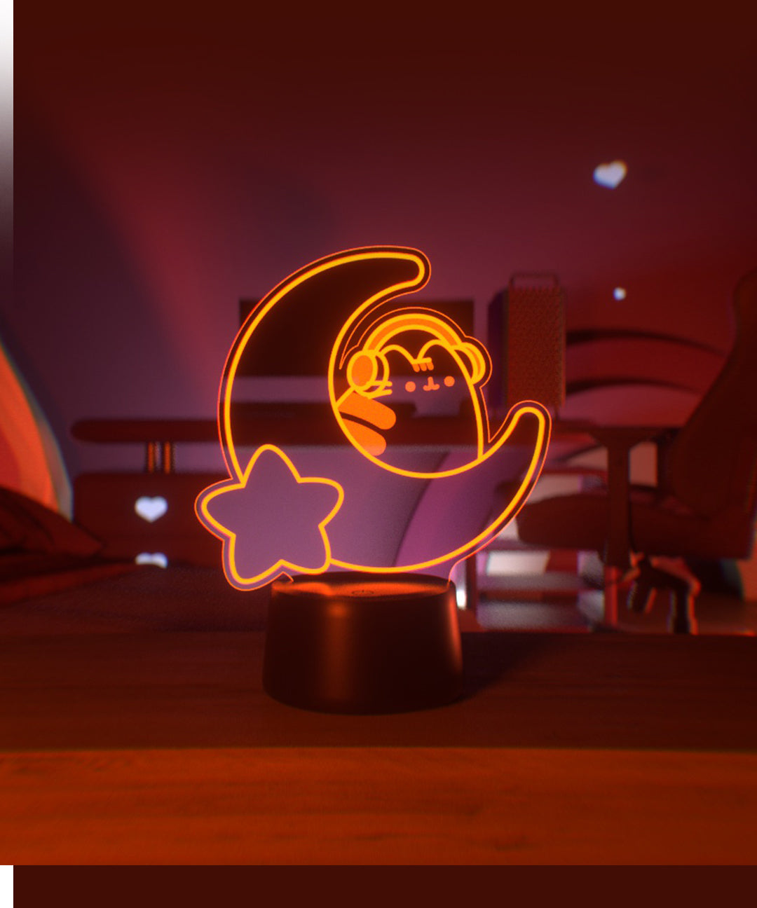 Gamer Pusheen Moon Otaku Lamp - Image 13