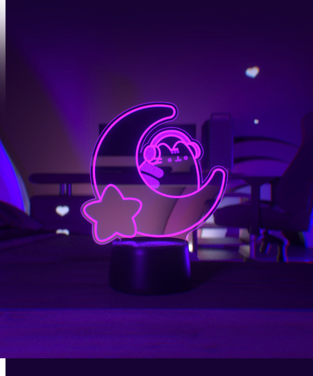 Gamer Pusheen Moon Otaku Lamp - Image 17
