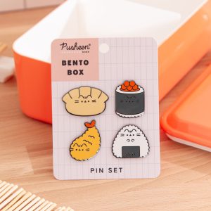 Pusheen Bento Box Pin Set