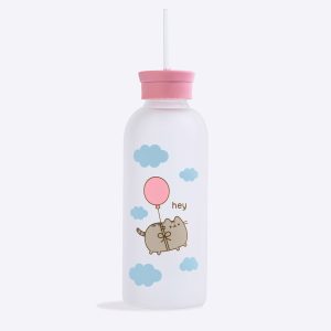Pusheen Balloons Glass Water Bottle - US 9302