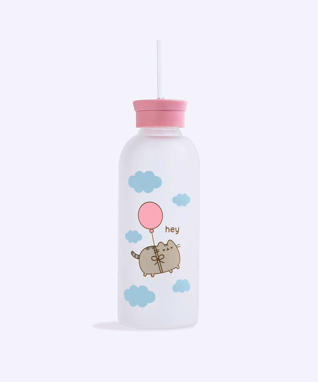 Pusheen Balloons Glass Water Bottle - US 9302