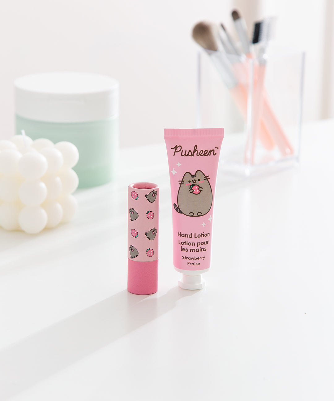 Pusheen Strawberry Lip Balm & Hand Lotion Set - US 1866 - Image 2