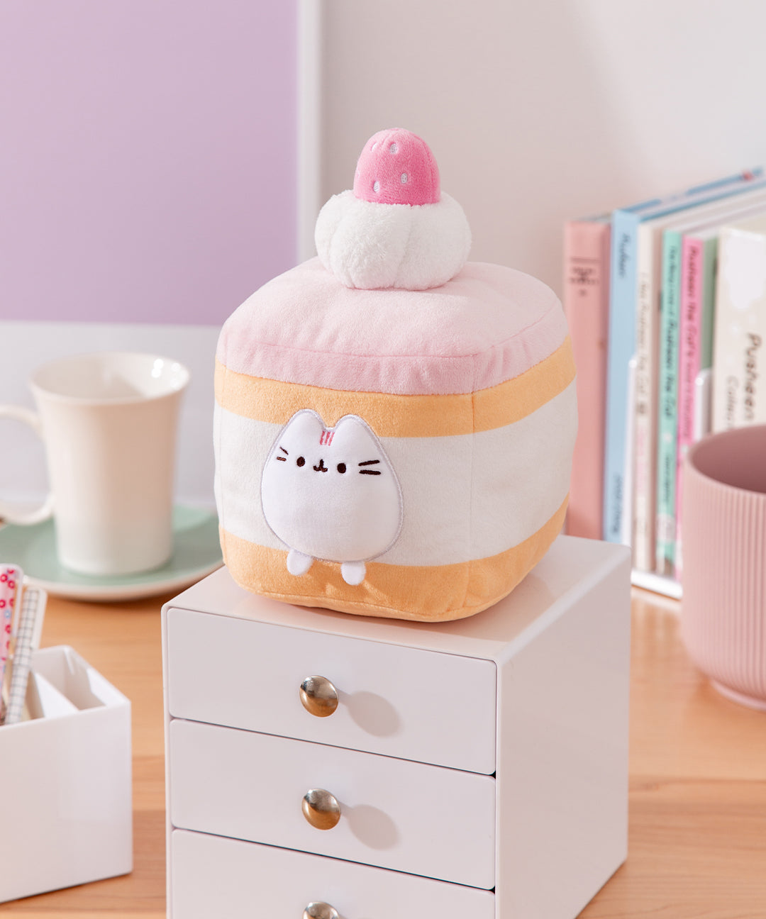 Pusheen Sweets Strawberry Spongecake Squisheen Plush - US 7879 - Image 7