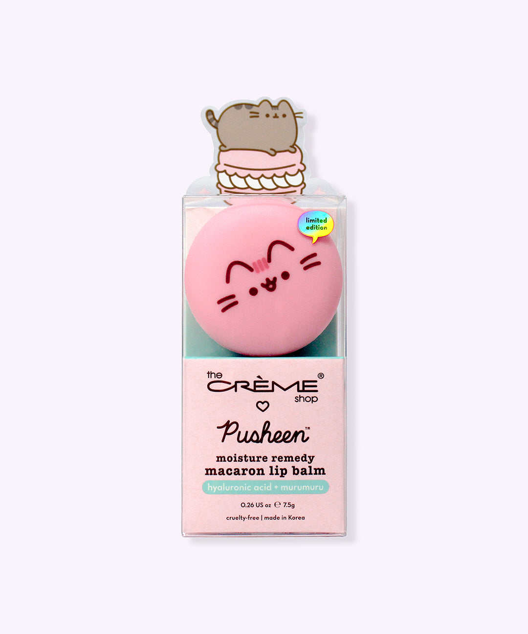 The Cr??me Shop x Pusheen Strawberry Macaron Lip Balm - US 2466 - Image 2